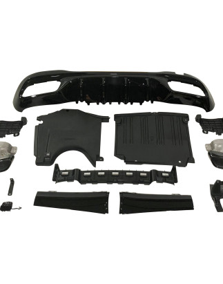 Diffusore Posteriore Mercedes W206 Sedan / SW Look C63 (Cod. E-TCM0338)