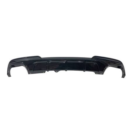 Diffusore Posteriore BMW F10/ F11 10-16 Look Performance 2 Uscite doppio Nero lucido (Cod. E-TCBF340