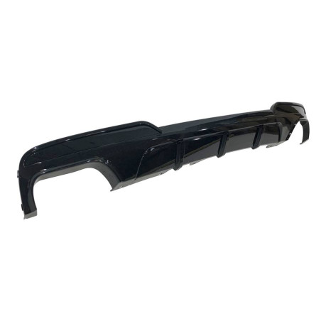 Diffusore Posteriore BMW F10/ F11 10-16 Look Performance 2 Uscite doppio Nero lucido (Cod. E-TCBF340