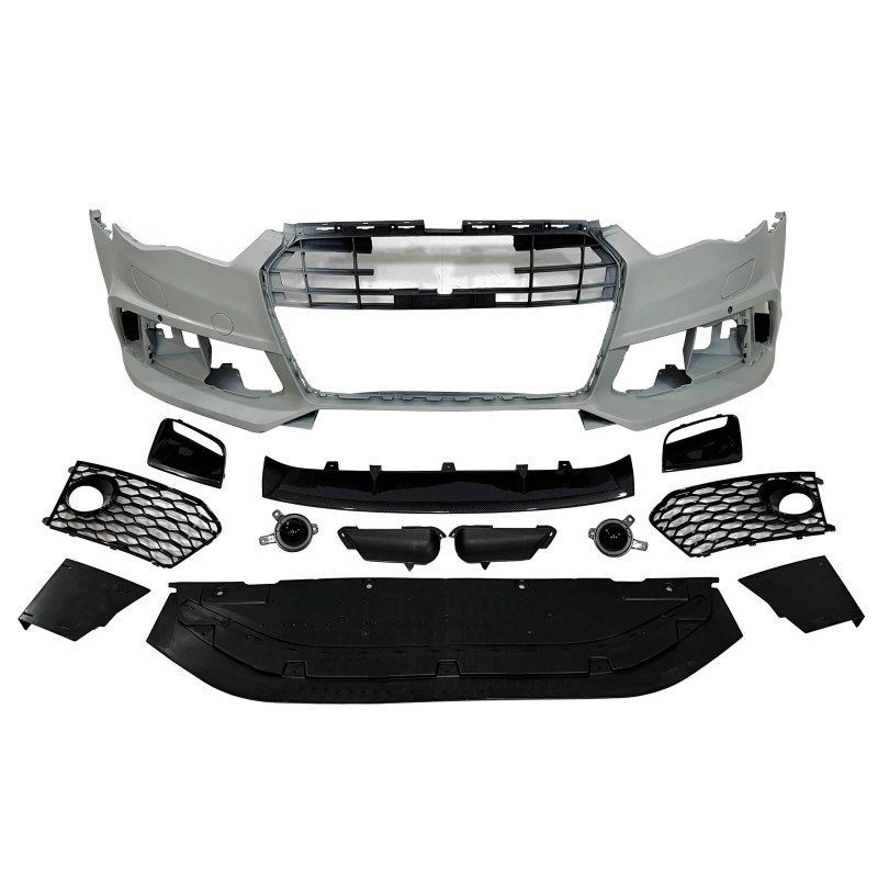 Paraurti Anteriore Audi A6 2015-2018 C7 Look RS6 Carbonio (Cod. E-TCA6023)