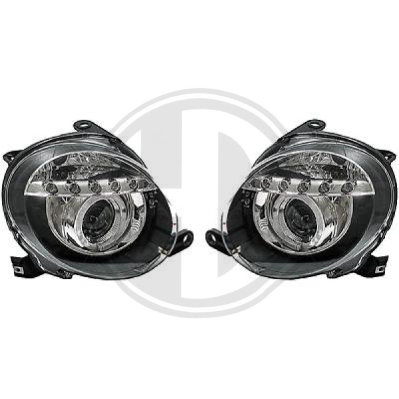 SET FARI ANTERIORI Fiat 500 Abarth 08-15 (Cod. D-3405380)