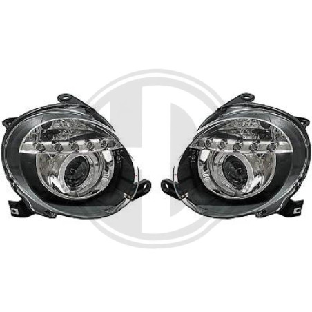 SET FARI ANTERIORI Fiat 500 Abarth 08-15 (Cod. D-3405380)
