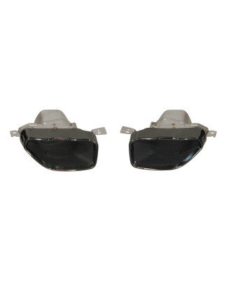 Terminali Di Uscita Di Scarico Bmw G20 340D Black (Cod. E-SIL0138)