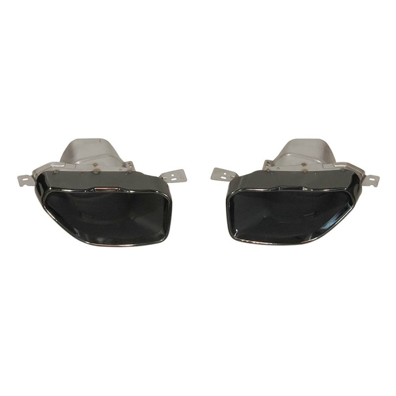 Terminali Di Uscita Di Scarico Bmw G20 340D Black (Cod. E-SIL0138)