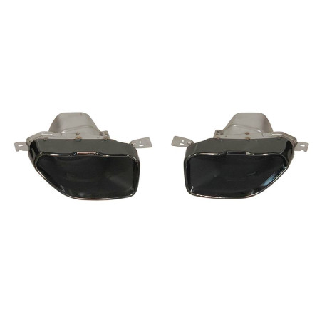 Terminali Di Uscita Di Scarico Bmw G20 340D Black (Cod. E-SIL0138)
