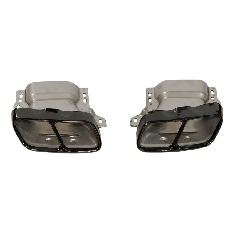 Terminali Di Uscita Di Scarico Mercedes W176/W117 look A45 Black (Cod. E-SIL00891)