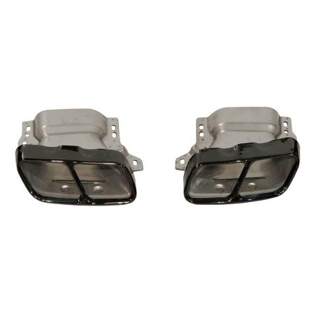 Terminali Di Uscita Di Scarico Mercedes W176/W117 look A45 Black (Cod. E-SIL00891)