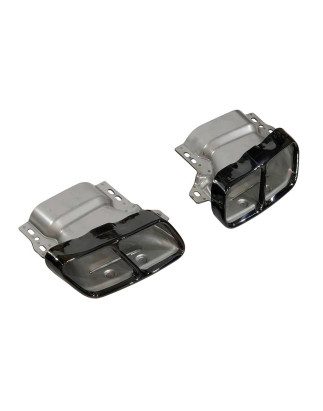 Terminali Di Uscita Di Scarico Mercedes W176/W117 look A45 Black (Cod. E-SIL00891)