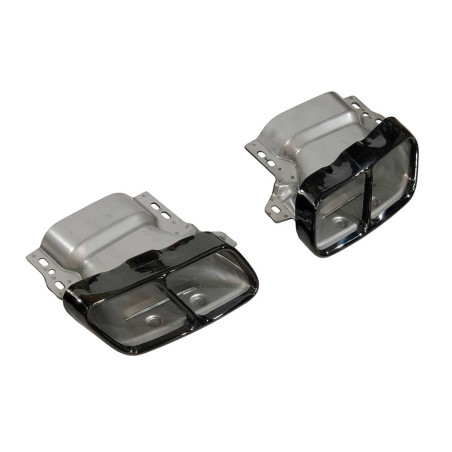 Terminali Di Uscita Di Scarico Mercedes W176/W117 look A45 Black (Cod. E-SIL00891)