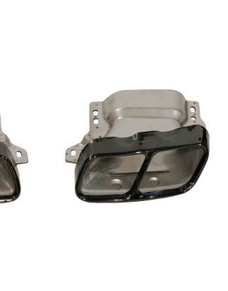 Terminali Di Uscita Di Scarico Mercedes W176/W117 look A45 Black (Cod. E-SIL00891)