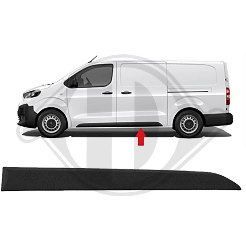 Modanatura decorativa/ protettiva Portiera posteriore Dx Citroen Jumpy / Spacetourer 16- (Cod. D-409