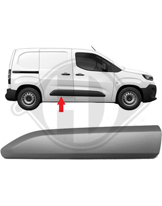 Modanatura decorativa/ protettiva Portiera posteriore Dx Citroen Berlingo Multispace/Kastenw.18- (Co