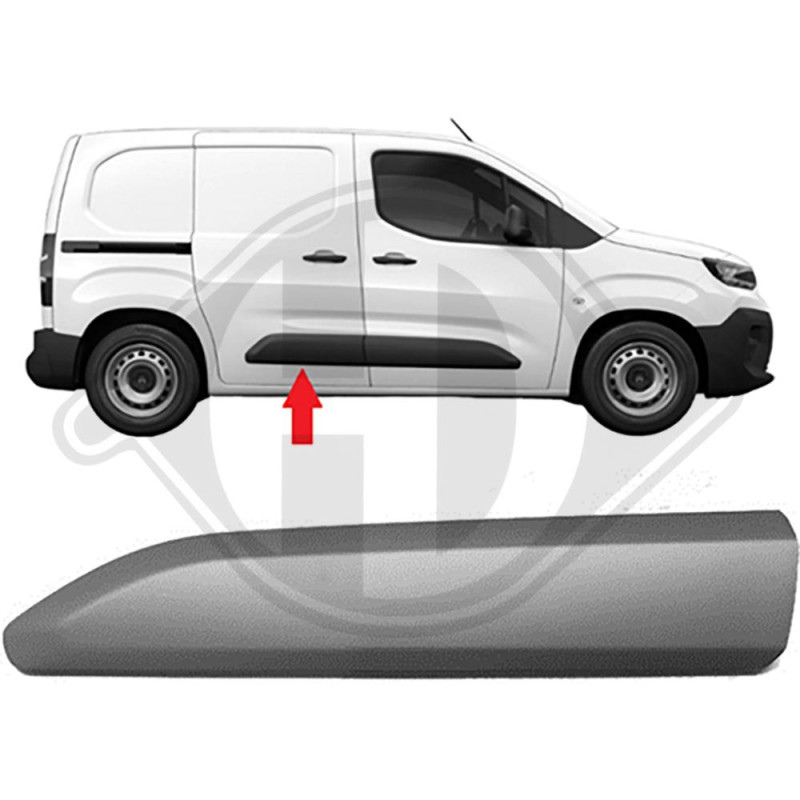 Modanatura decorativa/ protettiva Portiera posteriore Dx Citroen Berlingo Multispace/Kastenw.18- (Co