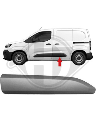 Modanatura decorativa/ protettiva Portiera posteriore Sx Citroen Berlingo Multispace/Kastenw.18- (Co