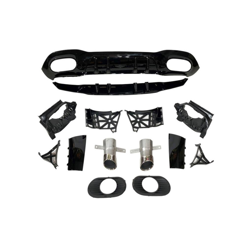 Diffusore Posteriore Mercedes V177 Look AMG A45 4 Porte (Cod. E-TCM0354)