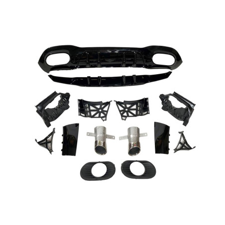 Diffusore Posteriore Mercedes V177 Look AMG A45 4 Porte (Cod. E-TCM0354)
