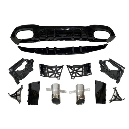 Diffusore Posteriore Mercedes V177 Look AMG A45 4 Porte (Cod. E-TCM0354)