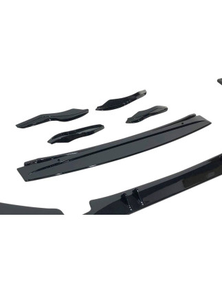 Spoiler Anteriore Audi A6 2016-2018 look RS6  Nero lucido (Cod. E-TCA0280)
