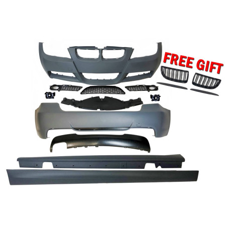 Kit Estetico BMW E90 05-08 Look M-Tech fendinebbia (Cod. E-TCB0090666859400142GRILL)