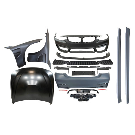 Kit Estetico BMW F36 Look M4 Parafanghi Anteriori cofano (Cod. E-TCBF344F328F314F31092931)