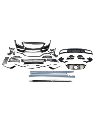 Kit Estetico Mercedes W205 2014-2018 4P / SW Look C63 (Cod. E-TCM0200016201230143N)