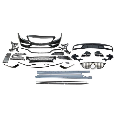Kit Estetico Mercedes W205 2014-2018 4P / SW Look C63 (Cod. E-TCM0200016201230143N)