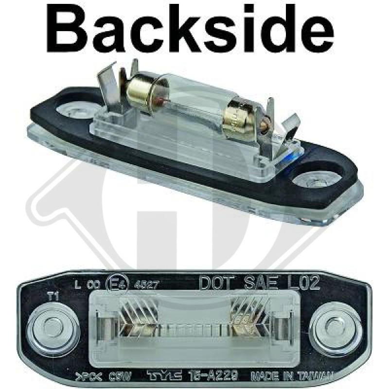 Luce targa Volvo S40/V50 04-12 (Cod. D-7614094)