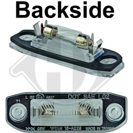 Luce targa Volvo S40/V50 04-12 (Cod. D-7614094)