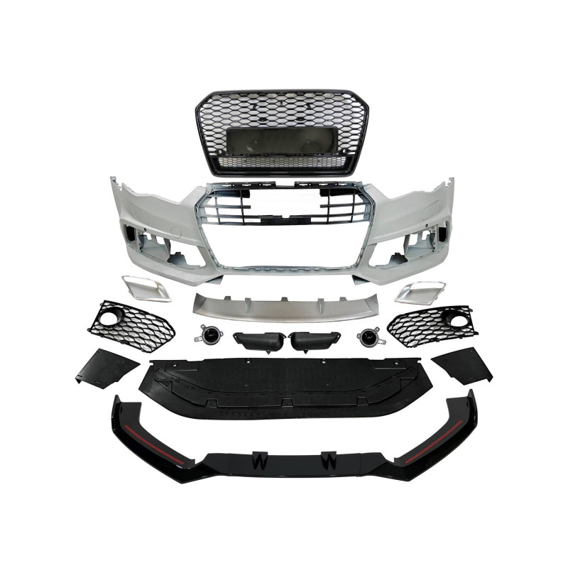 Paraurti Anteriore Audi A6 2015-2018 C7 Look RS6 Spoiler Anteriore (Cod. E-TCA6016RS630238)