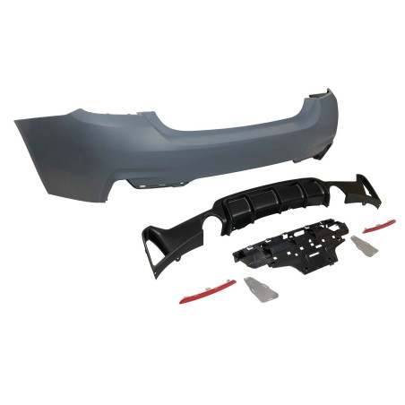 Paraurti Posteriore BMW F32 / F33 / F36 Look M Performance 2 semplici uscite (Cod. E-TCBF334)