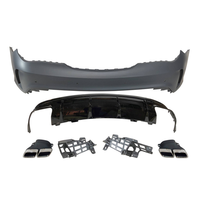 Paraurti Posteriore Mercedes W117 2013-2018 LCI 4P / SW Look AMG A45 (Cod. E-TCM01980089)