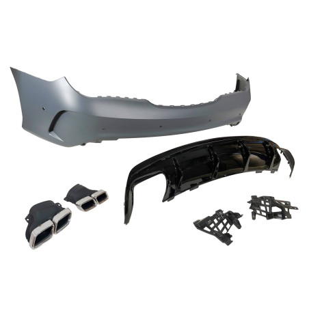 Paraurti Posteriore Mercedes W117 2013-2018 LCI 4P / SW Look AMG A45 (Cod. E-TCM01980089)