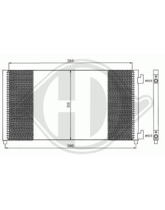 Condensatore Climatizzatore Fiat Punto 03-07 (Cod. D-8345303)