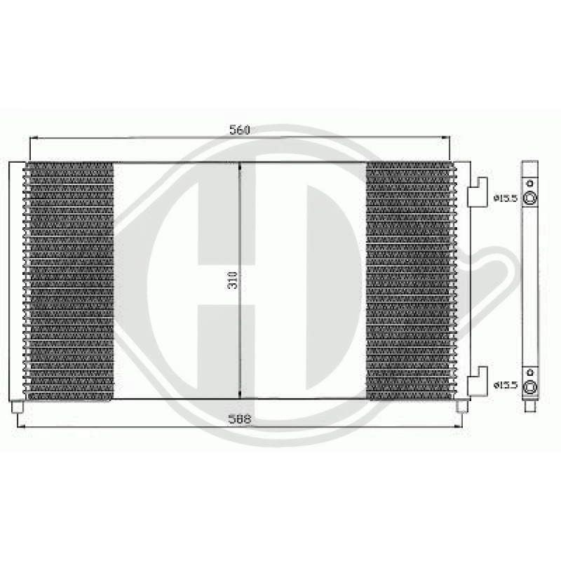 Condensatore Climatizzatore Fiat Punto 03-07 (Cod. D-8345303)