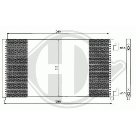 Condensatore Climatizzatore Fiat Punto 03-07 (Cod. D-8345303)