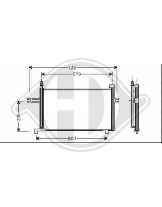Condensatore Climatizzatore Nissan Micra K11 92-98 (Cod. D-8602200)