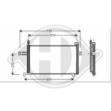 Condensatore Climatizzatore Nissan Micra K11 92-98 (Cod. D-8602200)