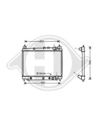 Radiatore Raffreddamento motore Toyota Yaris 03-05 (Cod. D-8660553)