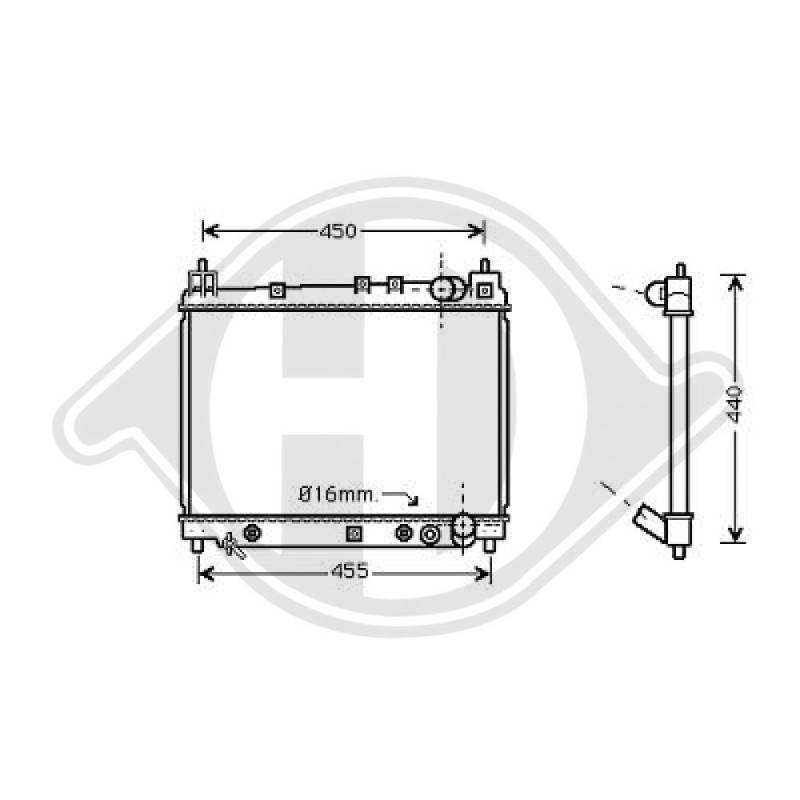Radiatore Raffreddamento motore Toyota Yaris 03-05 (Cod. D-8660553)