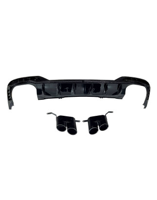 Diffusore Posteriore Audi A4 2020+ Sedan/ Avant Look RS4 Black (Cod. E-TCA0351)