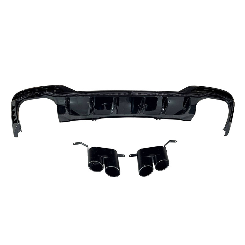 Diffusore Posteriore Audi A4 2020+ Sedan/ Avant Look RS4 Black (Cod. E-TCA0351)
