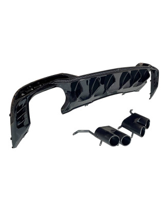 Diffusore Posteriore Audi A4 2020+ Sedan/ Avant Look RS4 Black (Cod. E-TCA0351)
