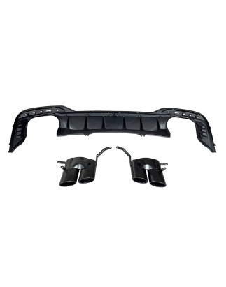 Diffusore Posteriore Audi A4 2020+ Sedan/ Avant Look RS4 Black (Cod. E-TCA0351)