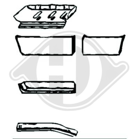 Lamiera ingresso abitacolo  sinistra Mercedes 207D-410 77-95 (Cod. D-9138021)