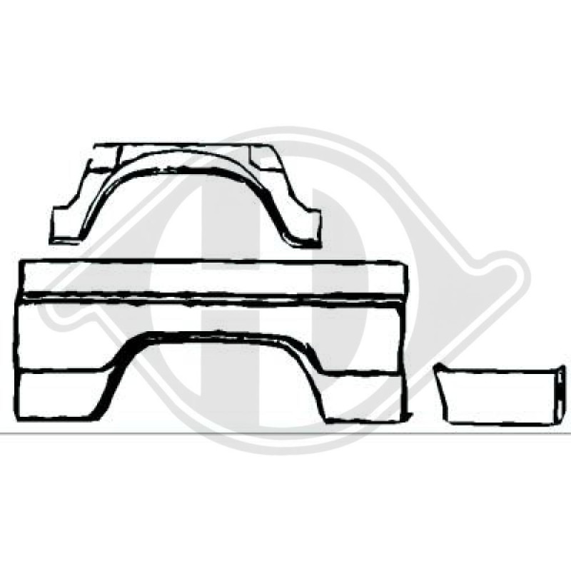 Passaruota interno Mercedes 207D-410 77-95 (Cod. D-9138330)