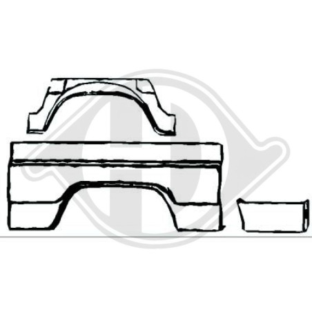Passaruota interno Mercedes 207D-410 77-95 (Cod. D-9138330)