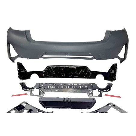 Paraurti Posteriore BMW G20 LCI 2023+ look M-Performance Nero lucido (Cod. E-TCBG243)