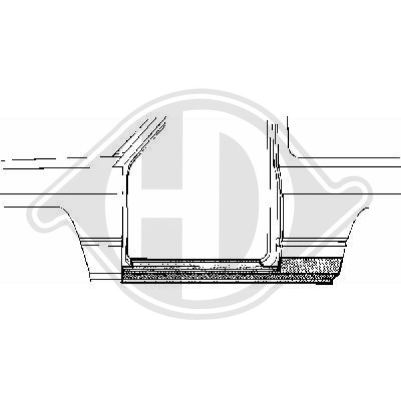 Lamiera ingresso abitacolo  sinistra Suzuki SJ410/413/Samurai/Santana 81-95 (Cod. D-9891021)