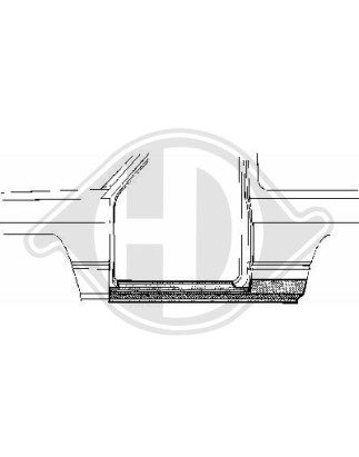 Lamiera ingresso abitacolo  destra Suzuki SJ410/413/Samurai/Santana 81-95 (Cod. D-9891022)