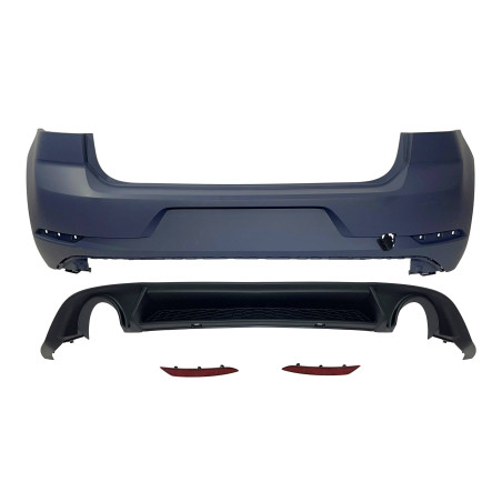 Paraurti Posteriore Volkswagen Golf 7 Look 7.5 GTI 2 Scarico ABS (Cod. E-TCW5227)